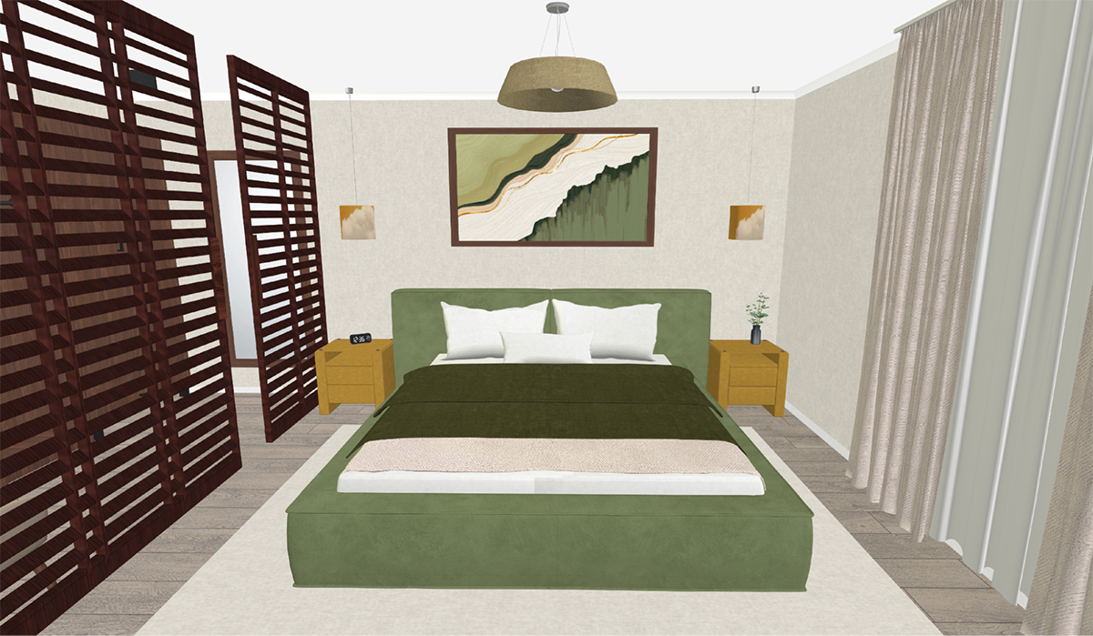 Спальня в восточном стиле