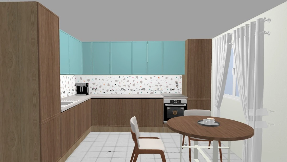 Угловая кухня с встроенной техникой