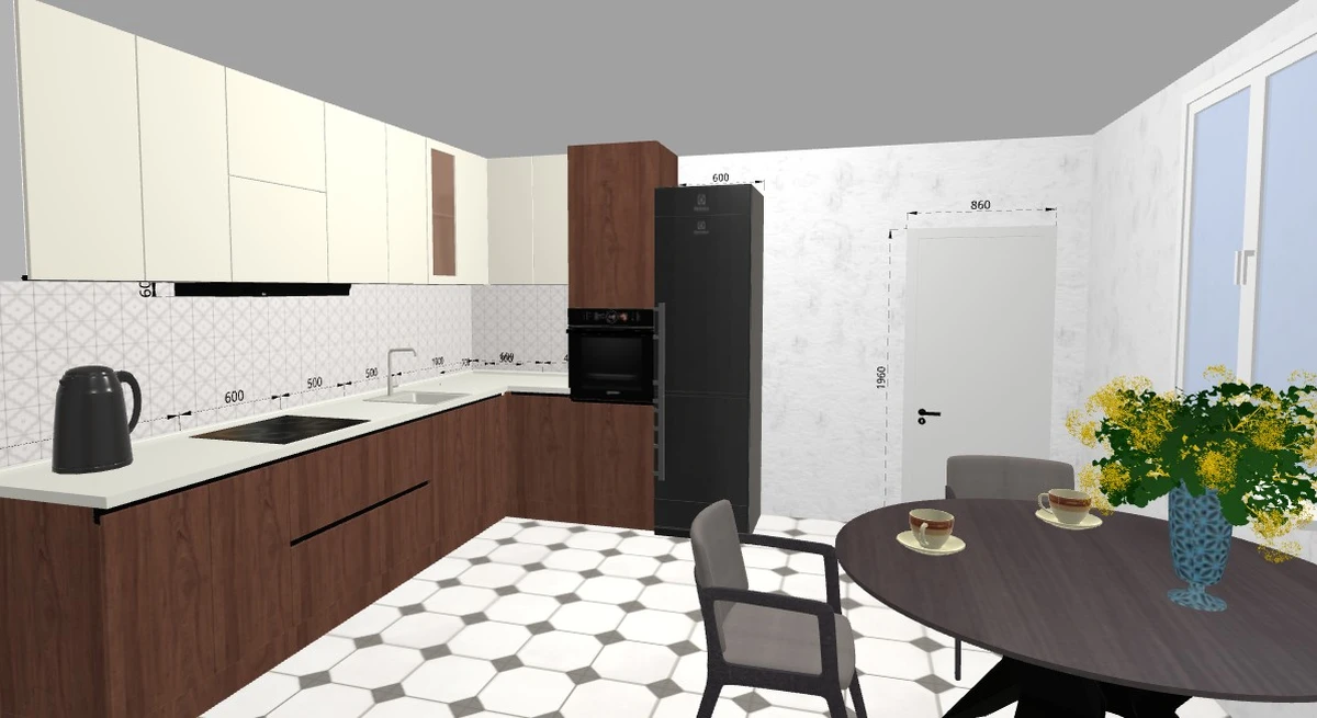 Дизайн небольшой кухни